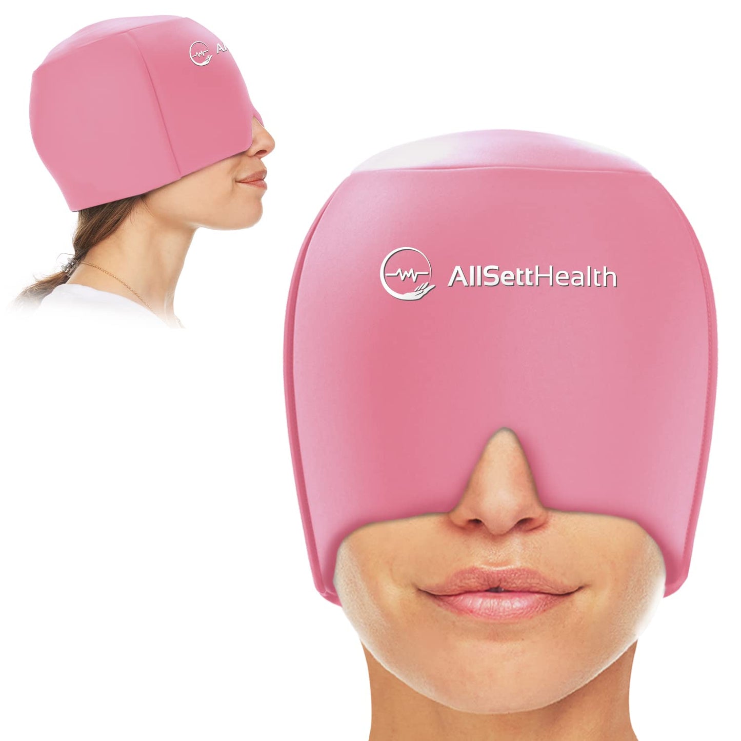 Patented Form Fitting Migraine Relief Ice Head Wrap | Headache and Migraine Hat | Hot and Cold Therapy for Puffy Eyes, Tension, Sinus and Stress Relief