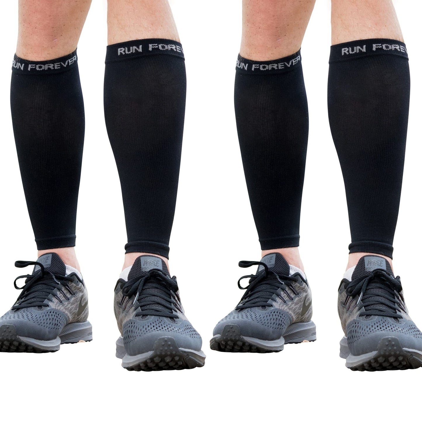 Run Forever Calf Compression Sleeves for Men and Women - Leg Compression Sleeve - Footless Compression Socks for runners