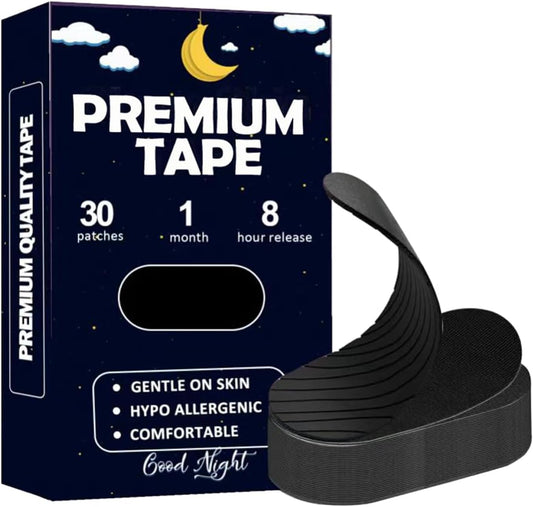 Mouth Tape for Sleeping(30 Pack) - Pain Free Removal, Hypoallergenic, Latex Free & Gentle On Skin - Latex Free Bowling Finger Protection Tape