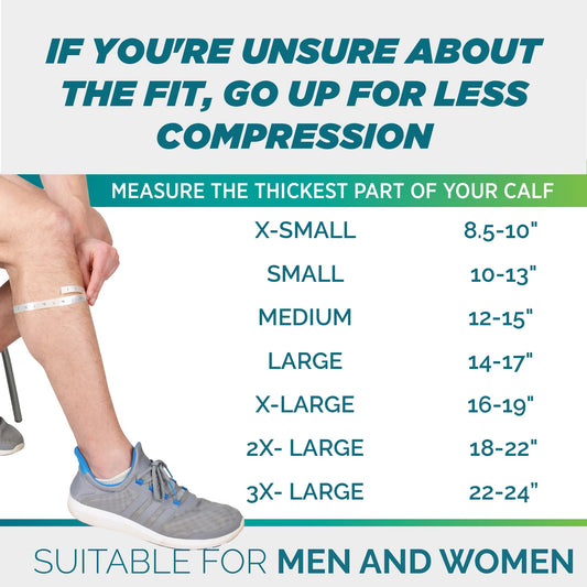 Run Forever Calf Compression Sleeves for Men and Women - Leg Compression Sleeve - Footless Compression Socks for runners