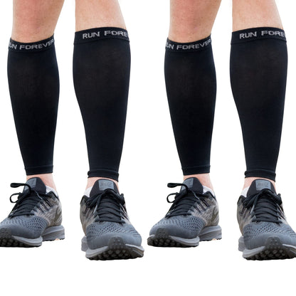 Run Forever Calf Compression Sleeves for Men and Women - Leg Compression Sleeve - Footless Compression Socks for runners